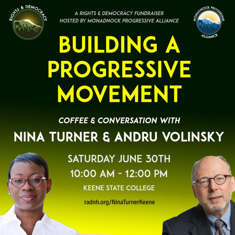 Building a Progressive Movement; Coffee & Conversation NH w Nina Turner of One Revolution