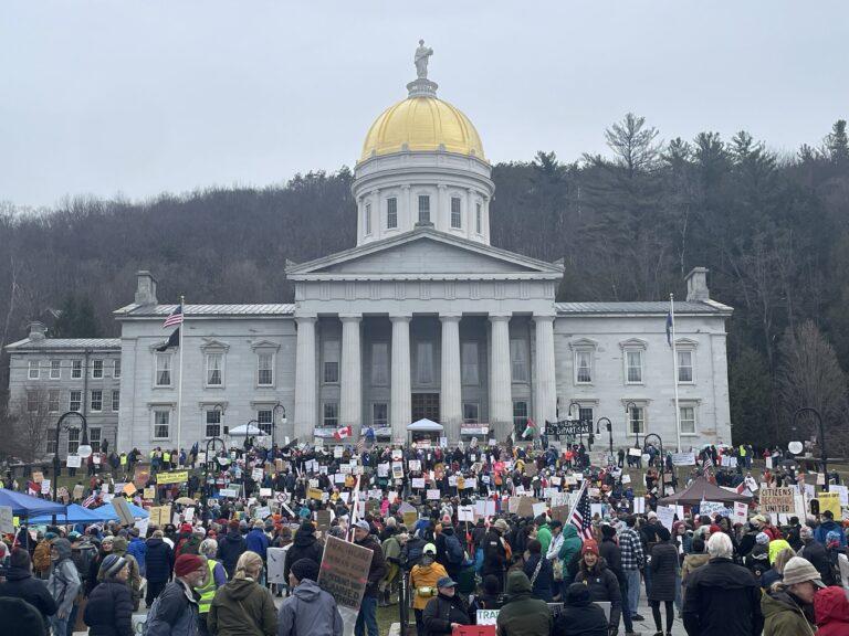 Rally at Vermont statehouse